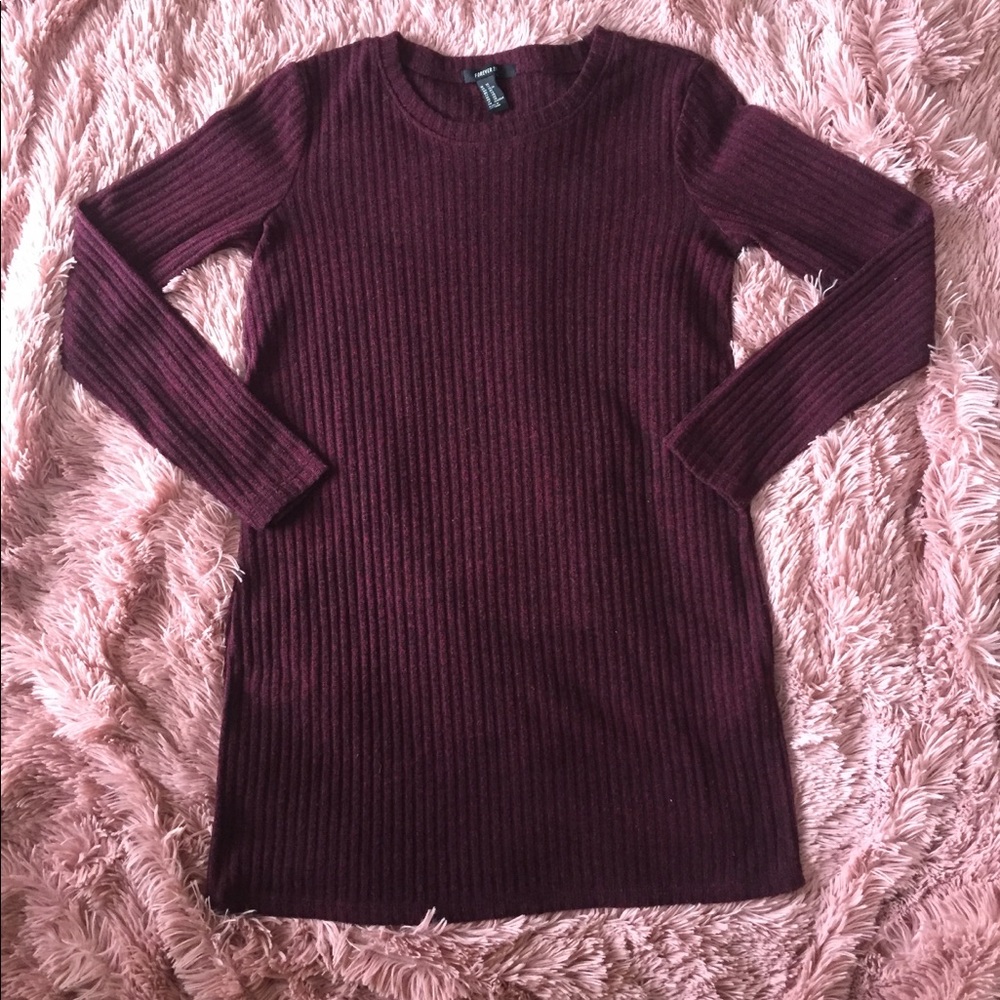 Burgundy Sweater Dress